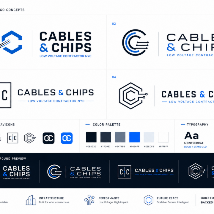 Rebranding mockup to help the client choose a branding direction