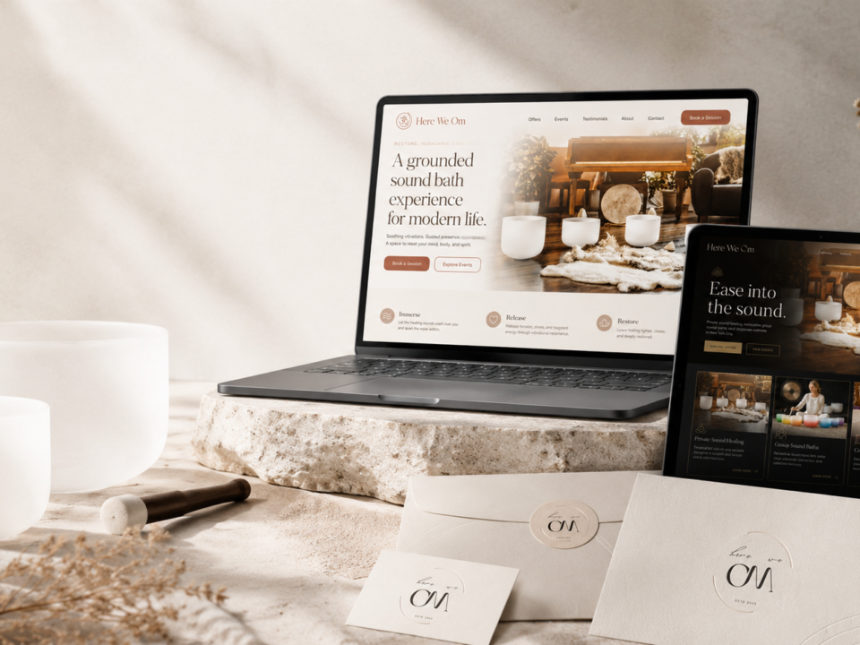 hero image for here we om case study