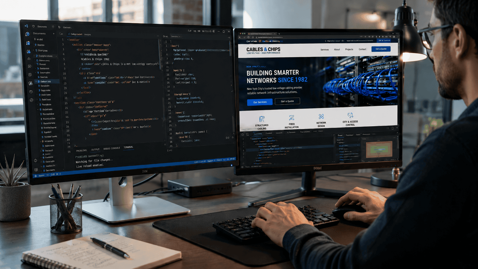 hero image showing ongoing services and site upgrades